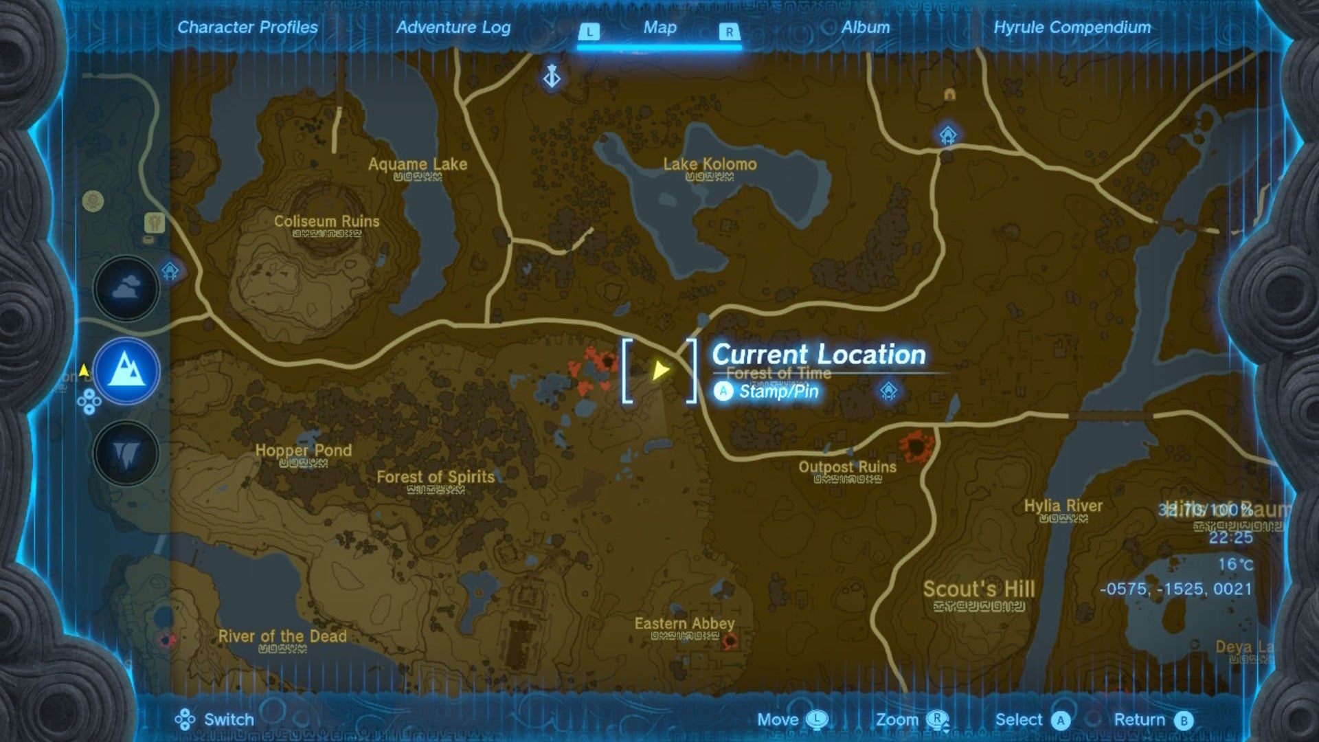 A map showing the location of some ruins in The Legend of Zelda: Tears of the Kingdom - 4