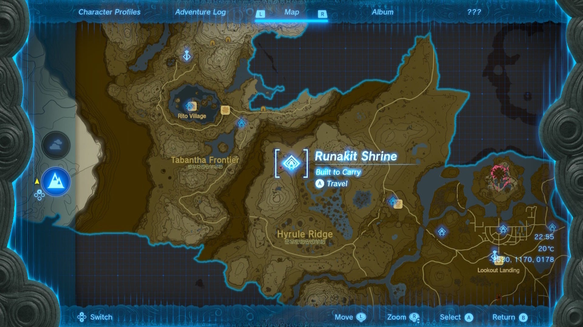 The map of the Runakit Shrine in The Legend of Zelda: Tears of the Kingdom - 4