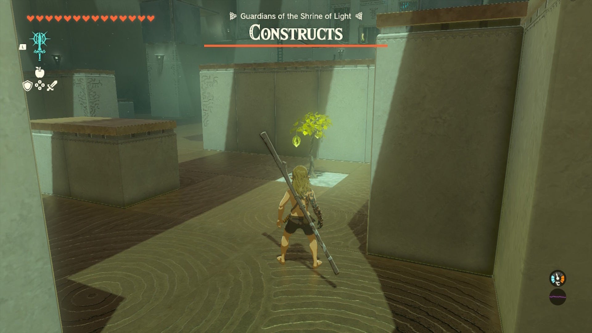 Link looks at a tree with Shock Fruit on it in the Joku-usin Shrine in The Legend of Zelda: Tears of the Kingdom - 5