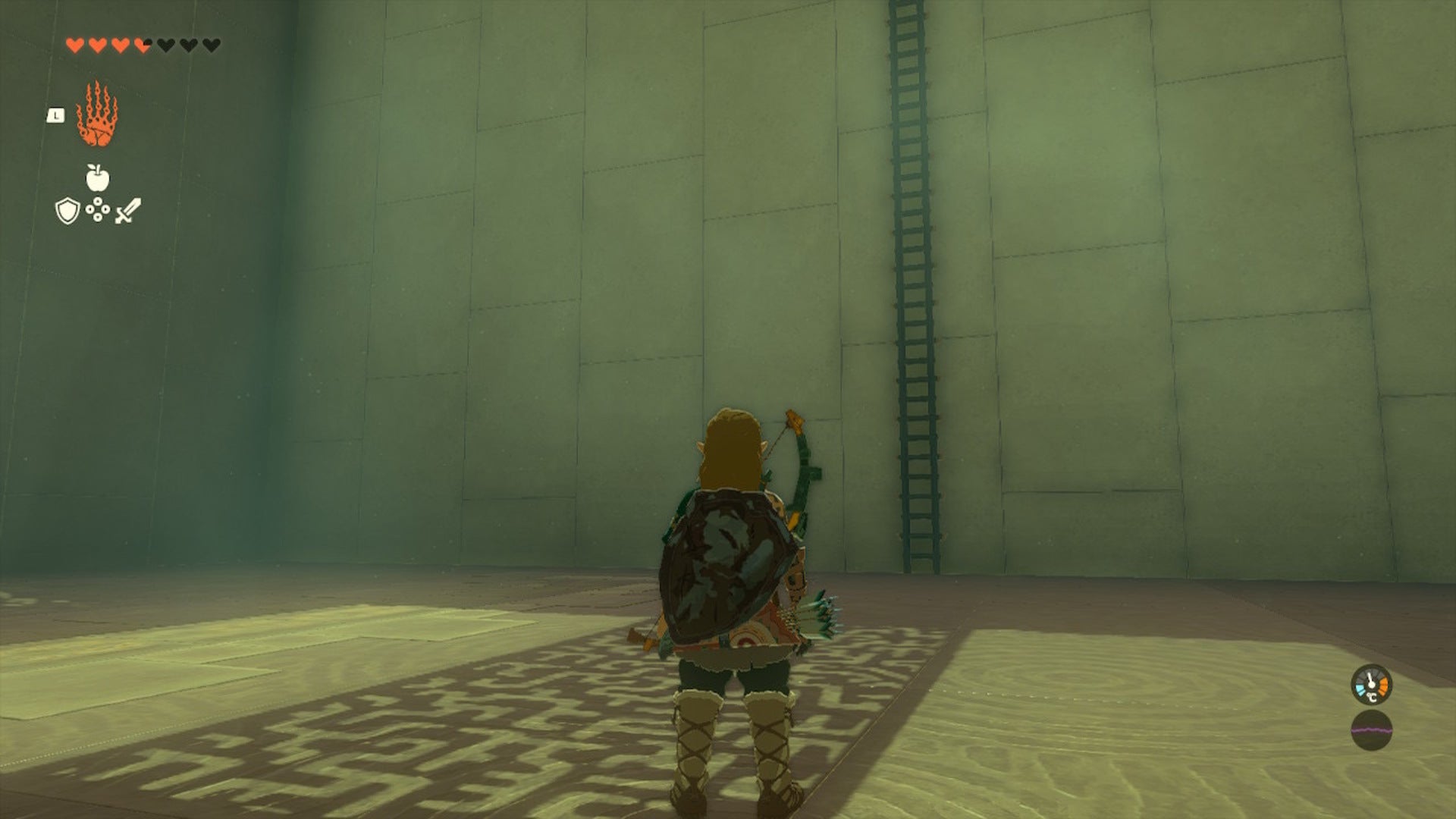 A ladder at the back of the Sinakawak Shrine in The Legend of Zelda: Tears of the Kingdom - 8