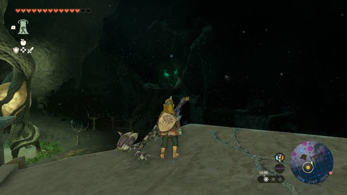Link looks over at the Left-Arm Depot entrance in The Legend of Zelda: Tears of the Kingdom