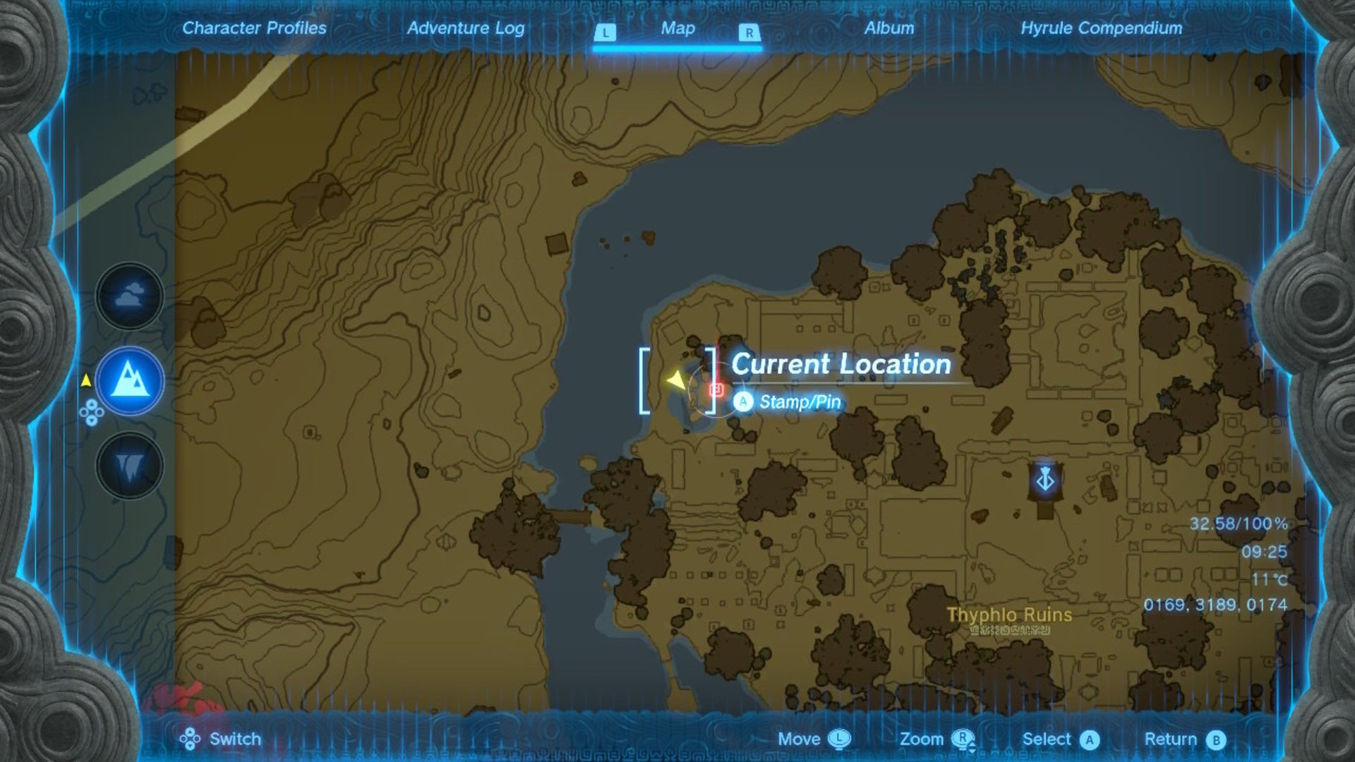 A map of the &lsquo;six dragons&rsquo; at Typhlo Ruins in The Legend of Zelda: Tears of the Kingdom