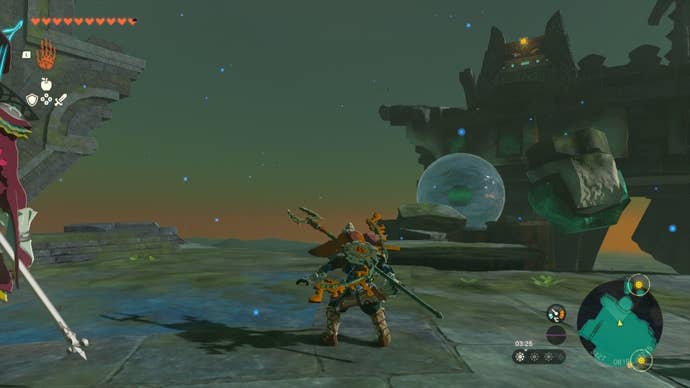 Link looks towards a bubble machine in The Legend of Zelda: Tears of the Kingdom