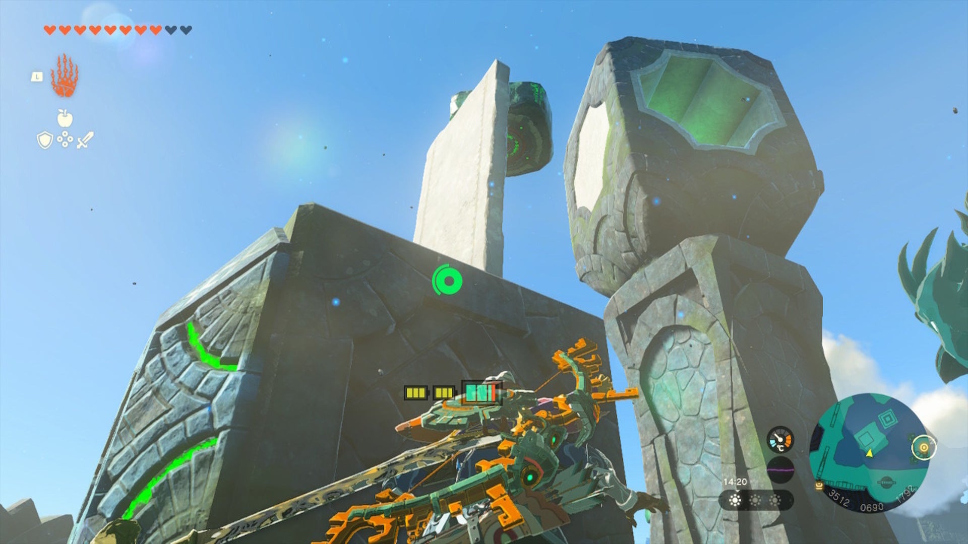 Link looks up at a ramp built beside a spinning structure in The Legend of Zelda: Tears of the Kingdom - 20