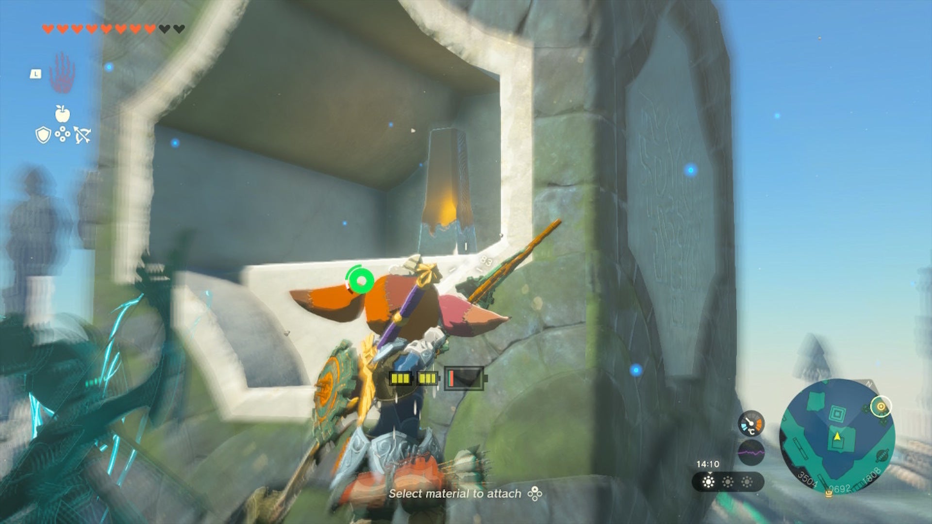 Link aims at a switch in The Legend of Zelda: Tears of the Kingdom