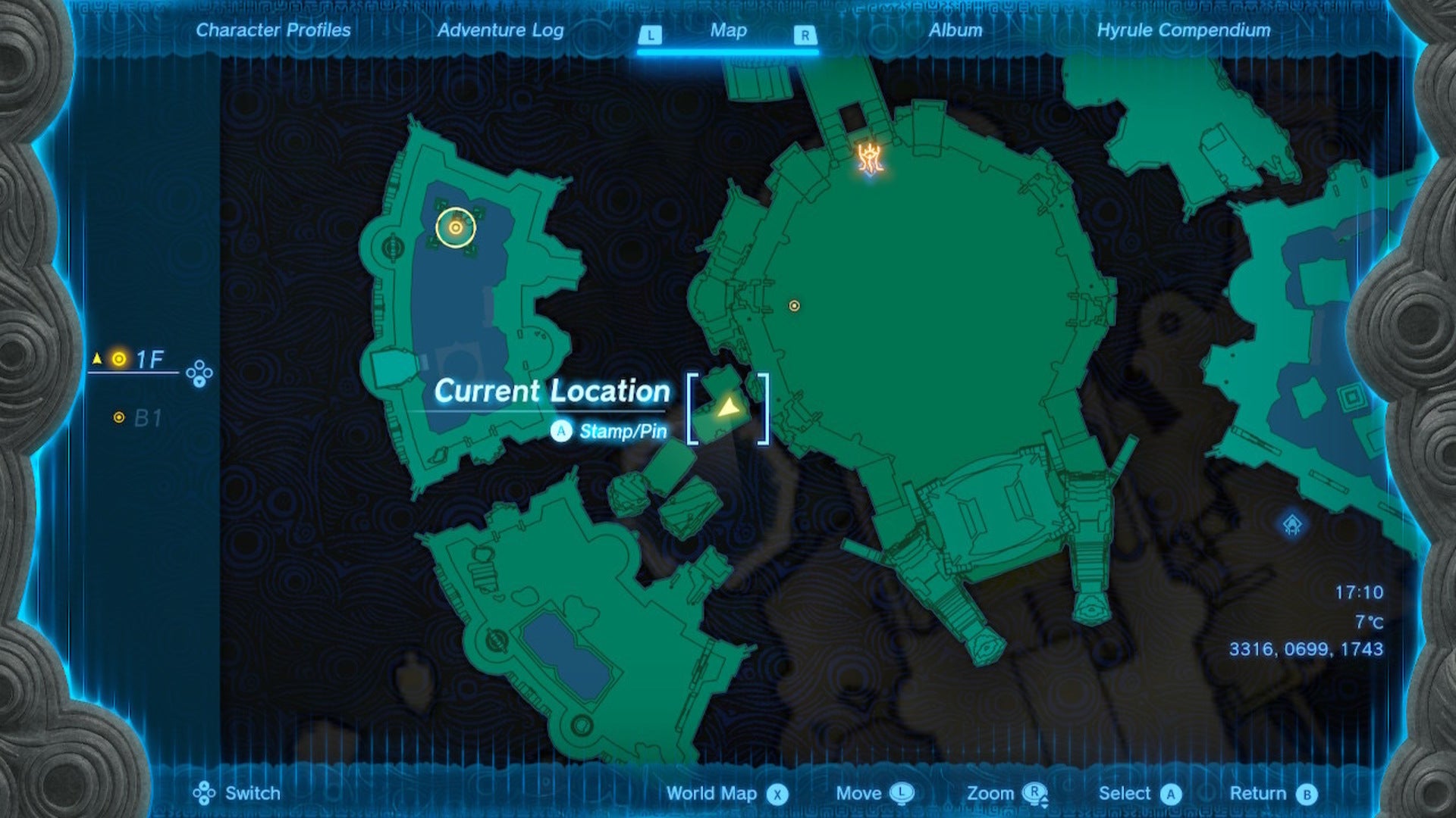 A map of the Water Temple in The Legend of Zelda: Tears of the Kingdom - 4