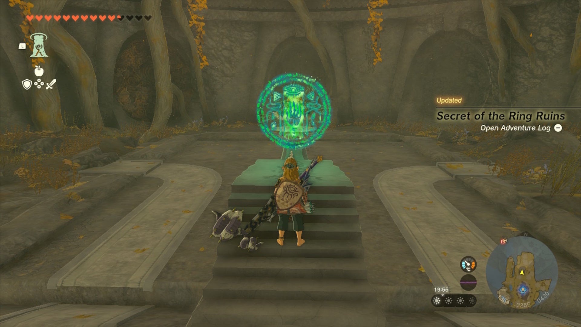 Link interacts with a Zonai Terminal on Dragonhead Island in The Legend of Zelda: Tears of the Kingdom - 17