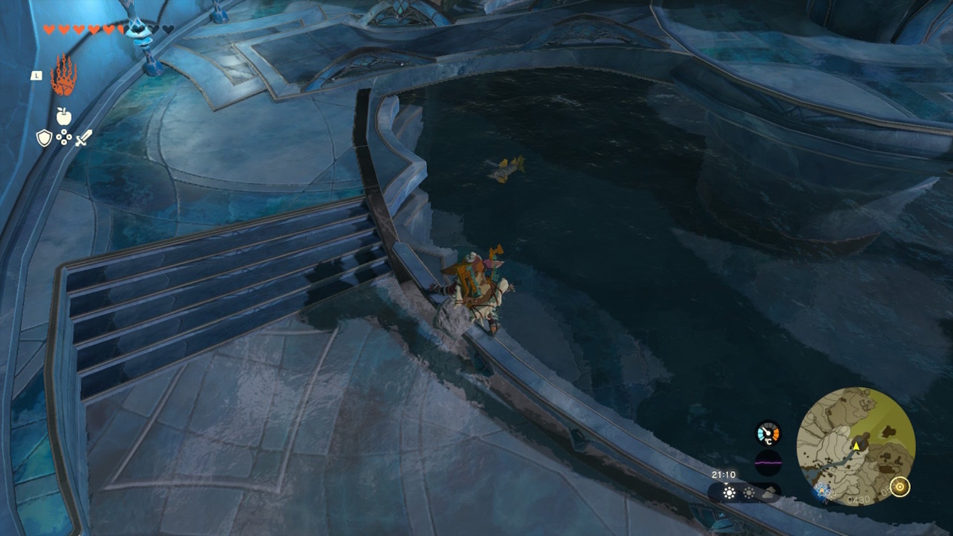 Link looks at an ancient arowana in The Legend of Zelda: Tears of the Kingdom | Nintendo - 8