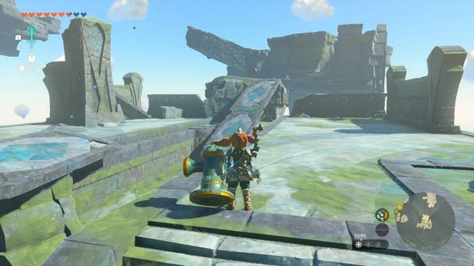 Link faces a ramp built for bubbles to go up in The Legend of Zelda: Tears of the Kingdom