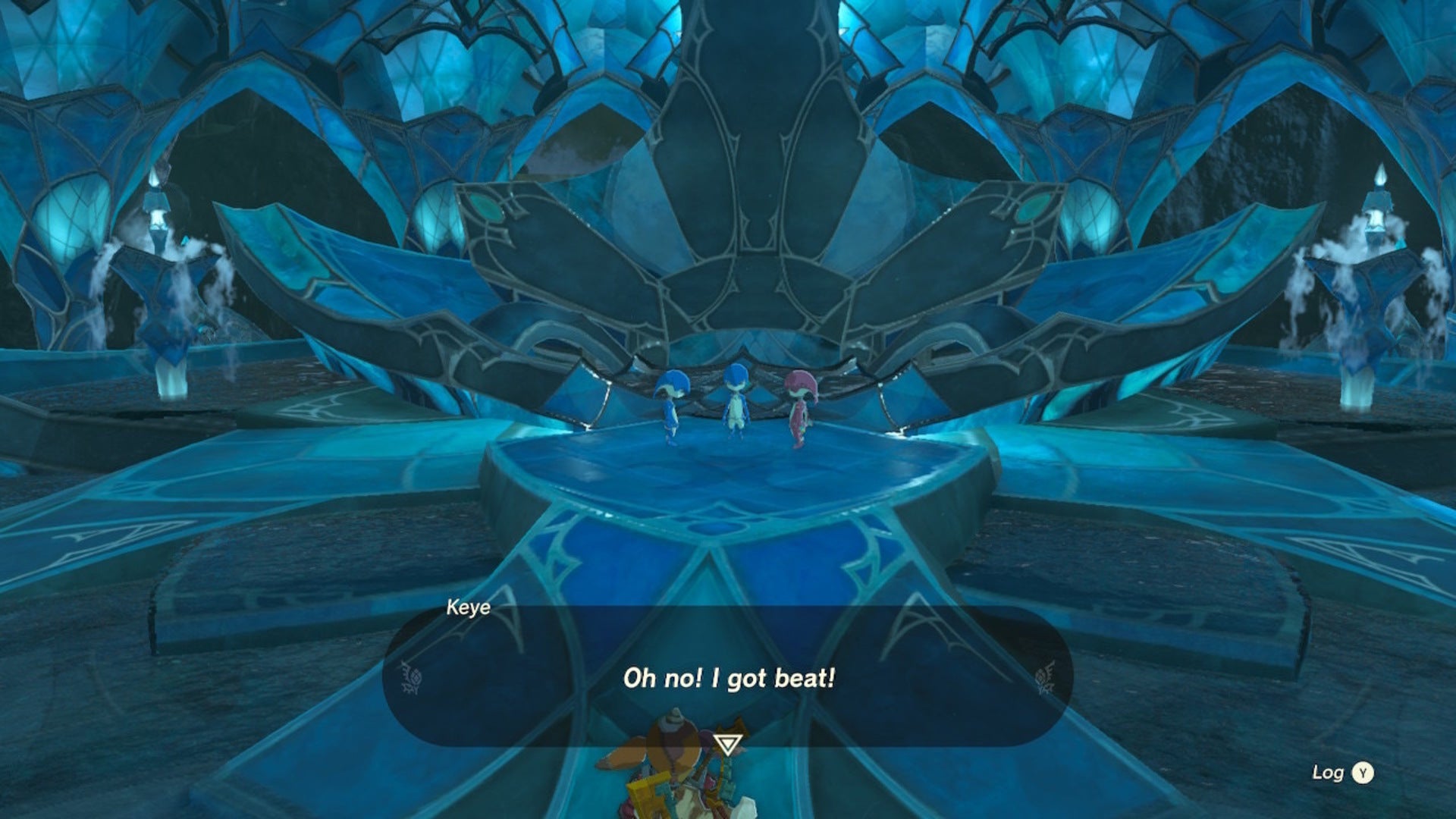 Link approaches some children in the Zora Domain in The Legend of Zelda: Tears of the Kingdom - 4