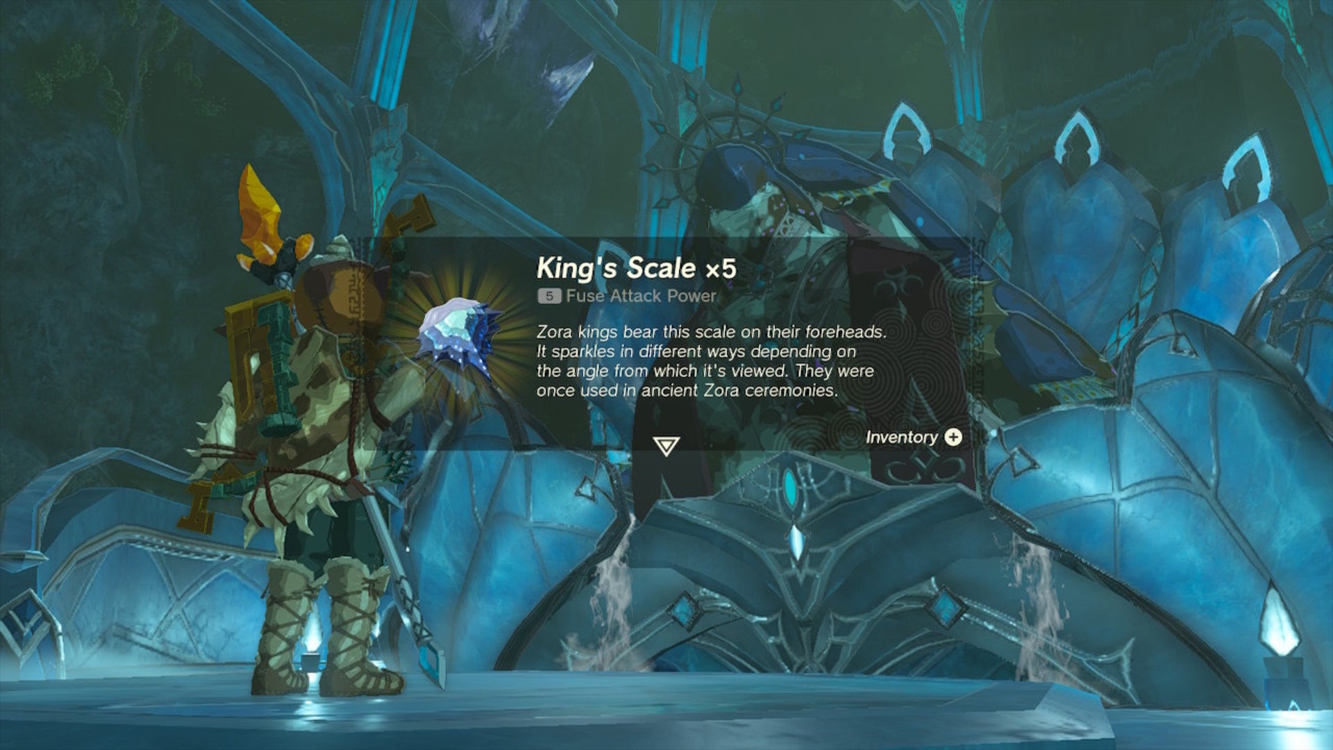 The King&rsquo;s Scales item description in The Legend of Zelda: Tears of the Kingdom