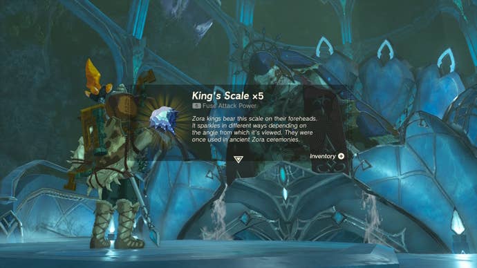 The King's Scales item description in The Legend of Zelda: Tears of the Kingdom
