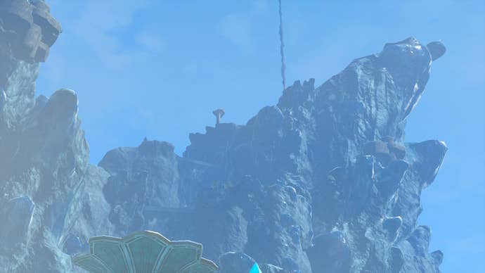 Mipha’s Court in the distance in The Legend of Zelda: Tears of the Kingdom