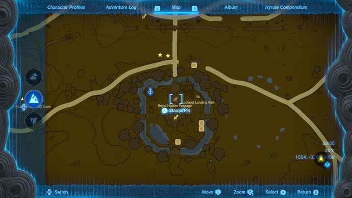 Map showing the best place to farm for rare ore deposits in The Legend of Zelda: Tears of the Kingdom.