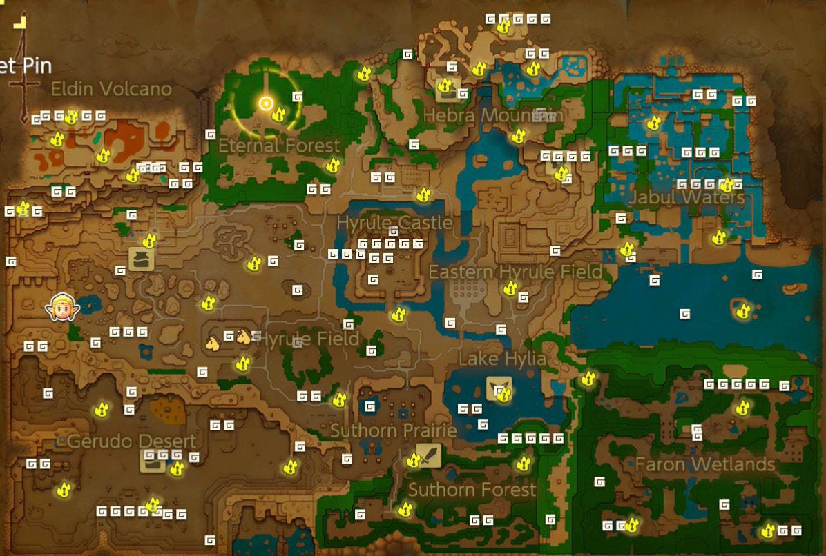 All Might Crystals locations in Zelda Echoes of Wisdom