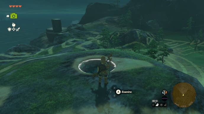Link standing by the ninth Dragon Tear in The Legend of Zelda: Tears of the Kingdom.