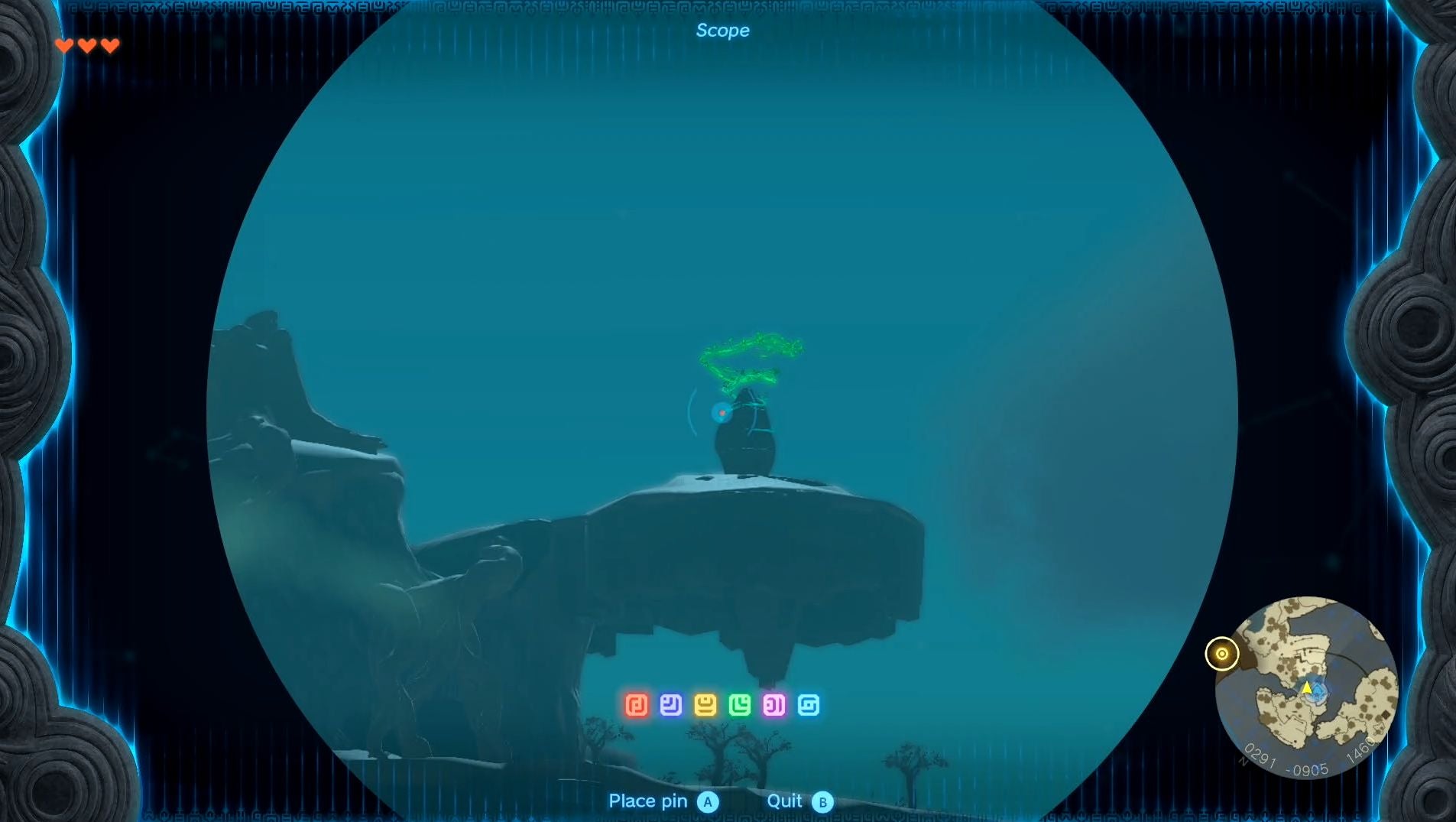 Image showing the location of the Gutanbac Shrine in The Legend of Zelda: Tears of the Kingdom.