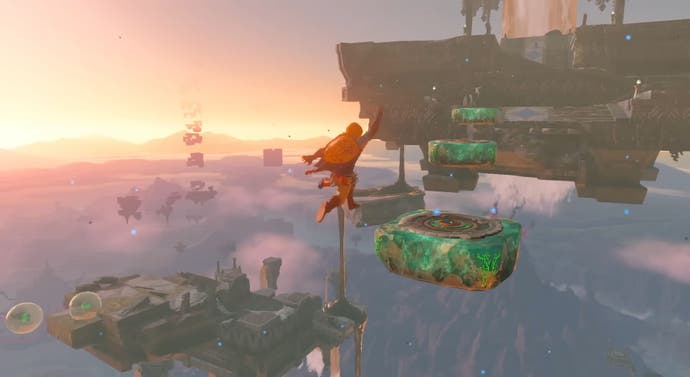 Link jumping between the sky islands