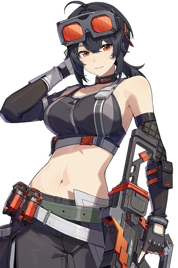 Cropped promotional illustration of Grace from Zenless Zone Zero posing.
