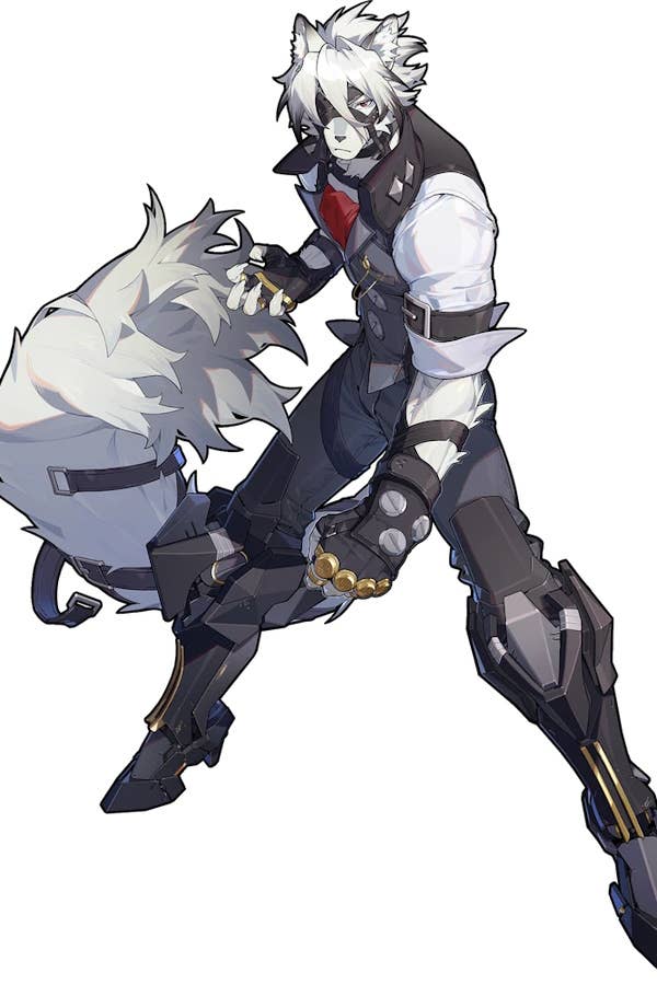 Cropped artwork of Lycaon posing in Zenless Zone Zero.