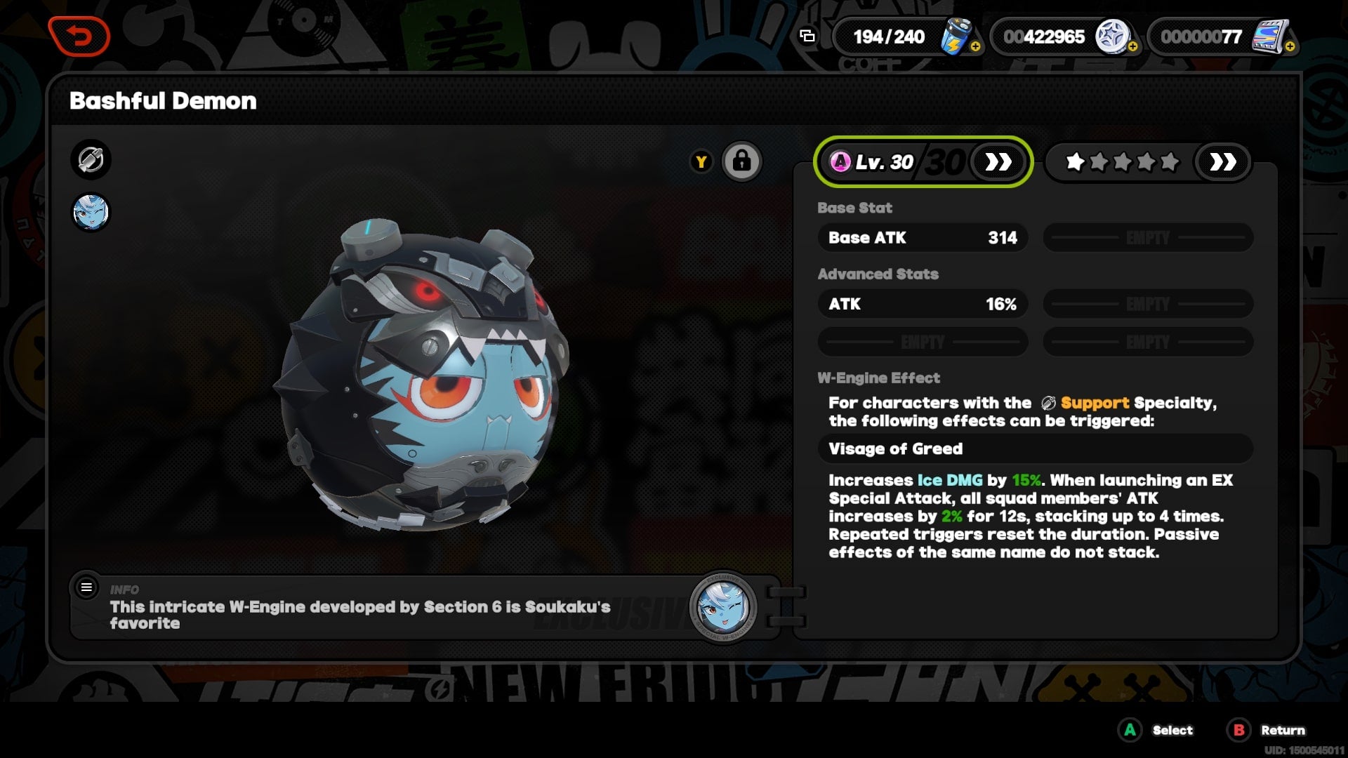 Soukaku's best W-Engine, Bashful Demon, is shown in Zenless Zone Zero - 4