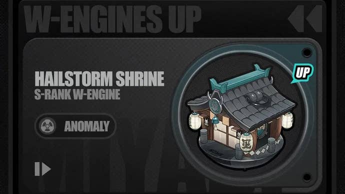 The Hailstorm Shrine W-Engine in Zenless Zone Zero.