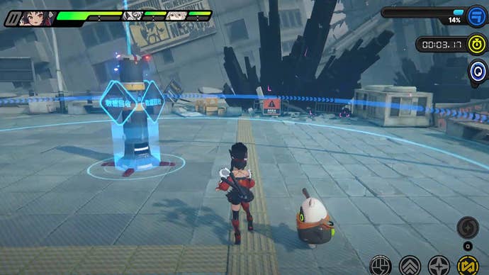 Zenless zone zero bangboo fighting alongside agent in combat