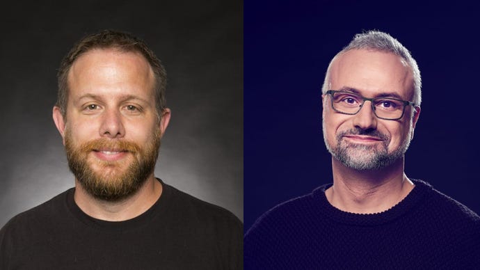 Photos of Riot Games' Wesley Kerr and Ubisoft La Forge’s Yves Jacquier