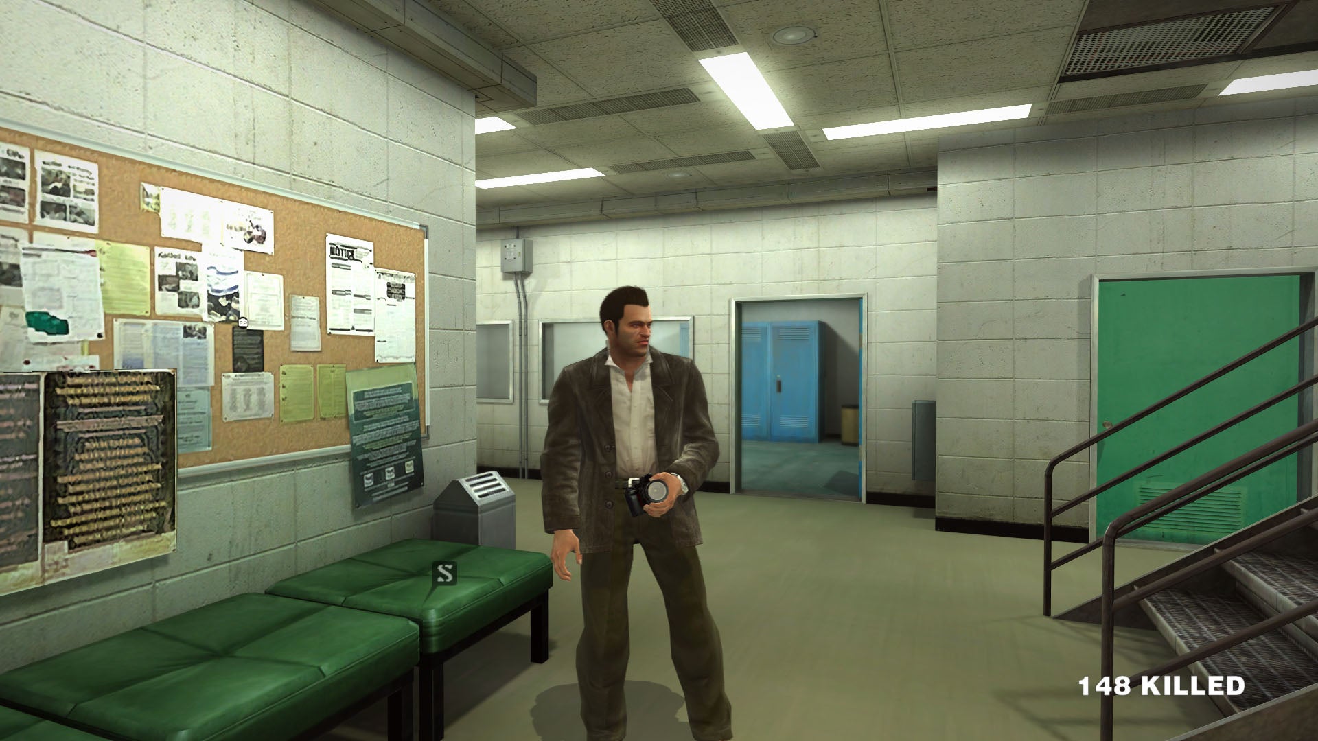 Posing with a camera for the camera in Dead Rising