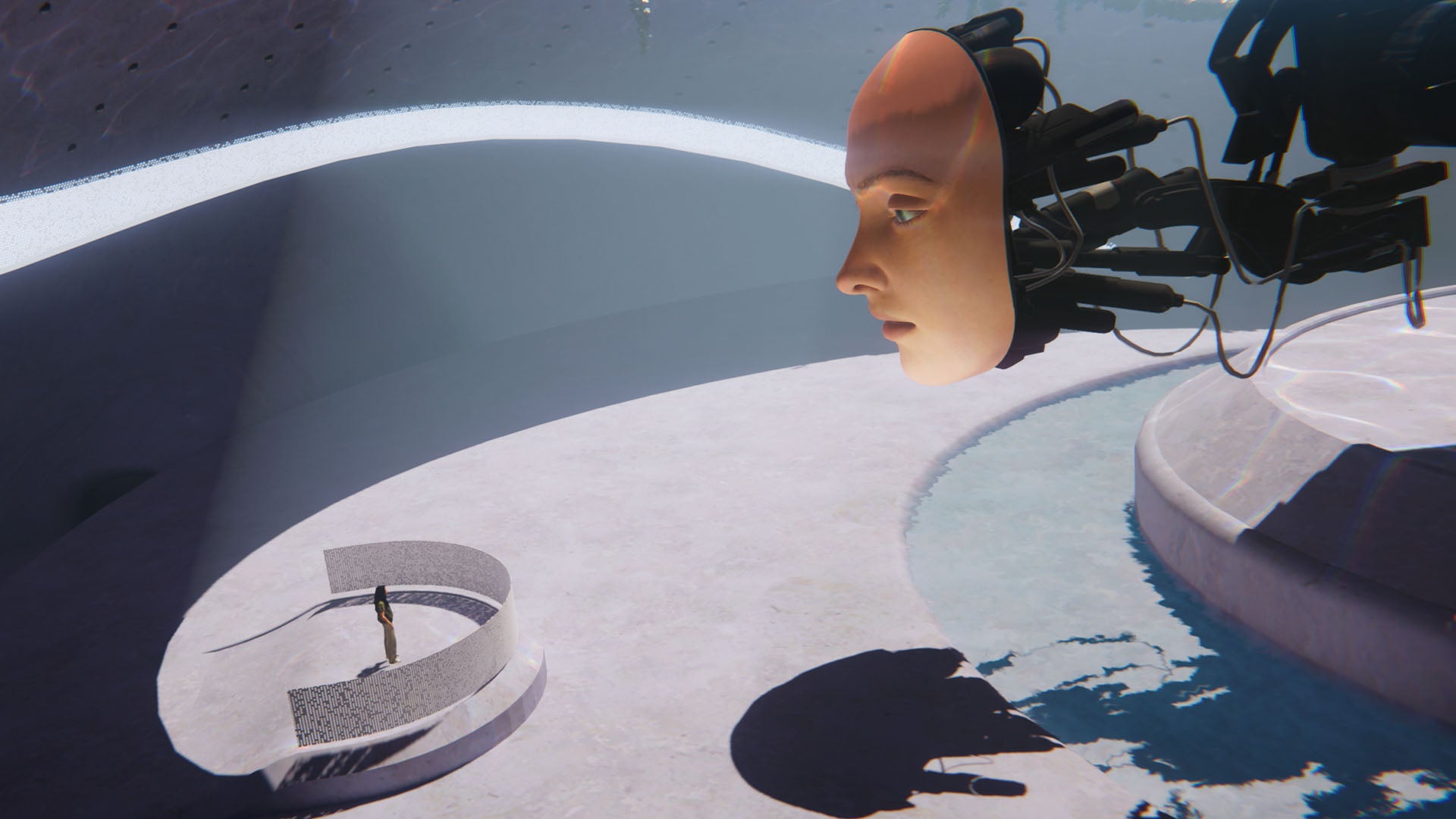 Convince a giant robotic head on a stick it's not human in Prove You're Human, the new game from 1000xResist developer