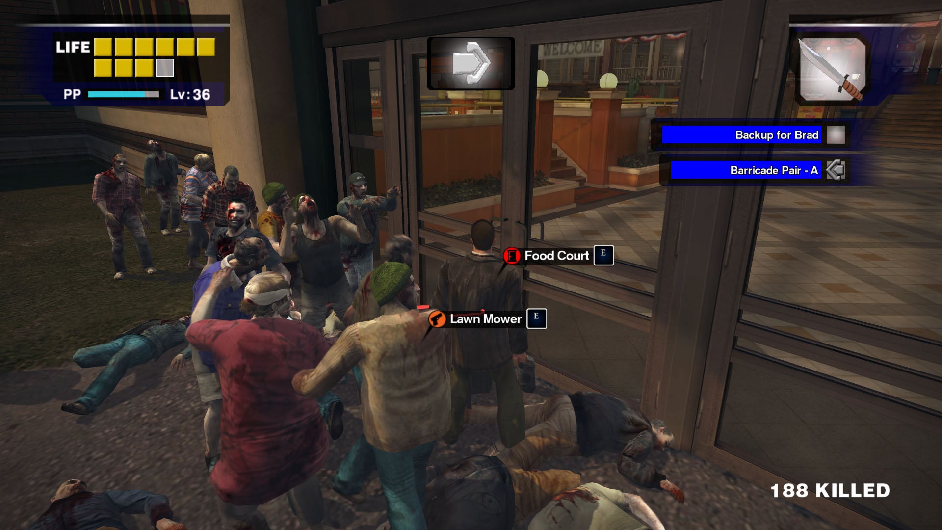Mobbed by the undead in Dead Rising