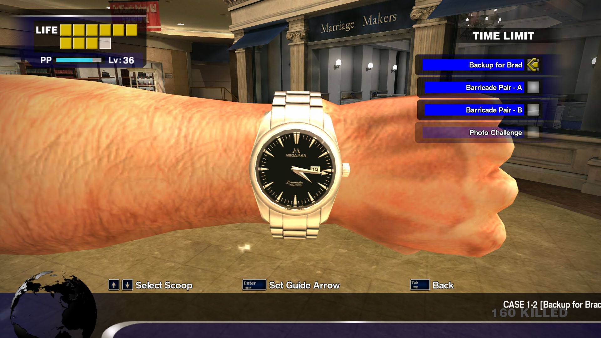 Looking at your watchin in Dead Rising