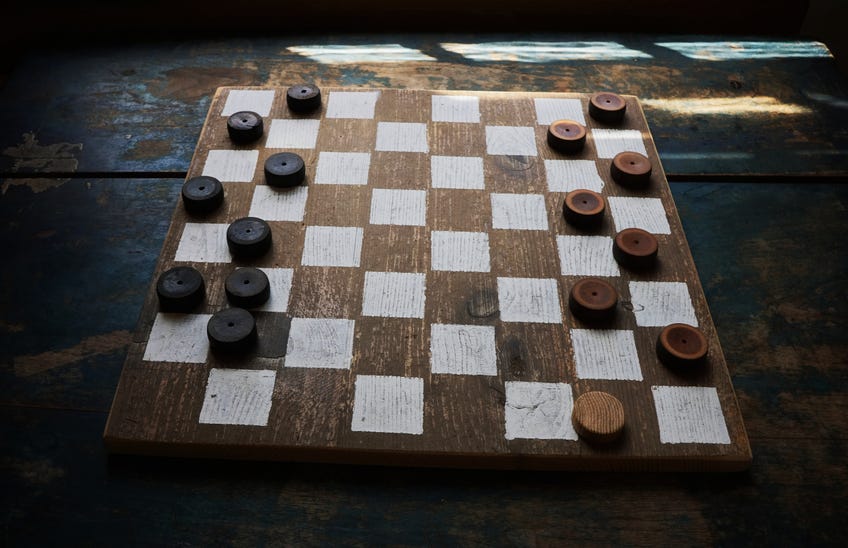 A checkers board