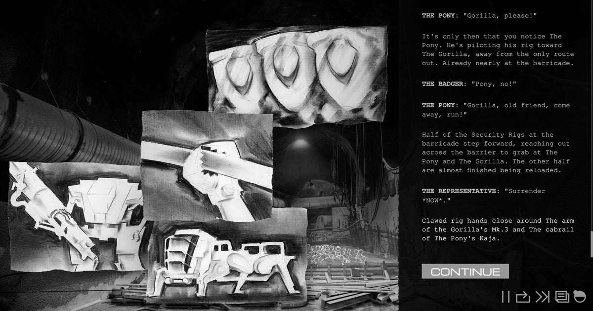 A Line Held Tight is a charcoal visual novel about a miner's strike in the 32nd century and choosing your relationships wisely