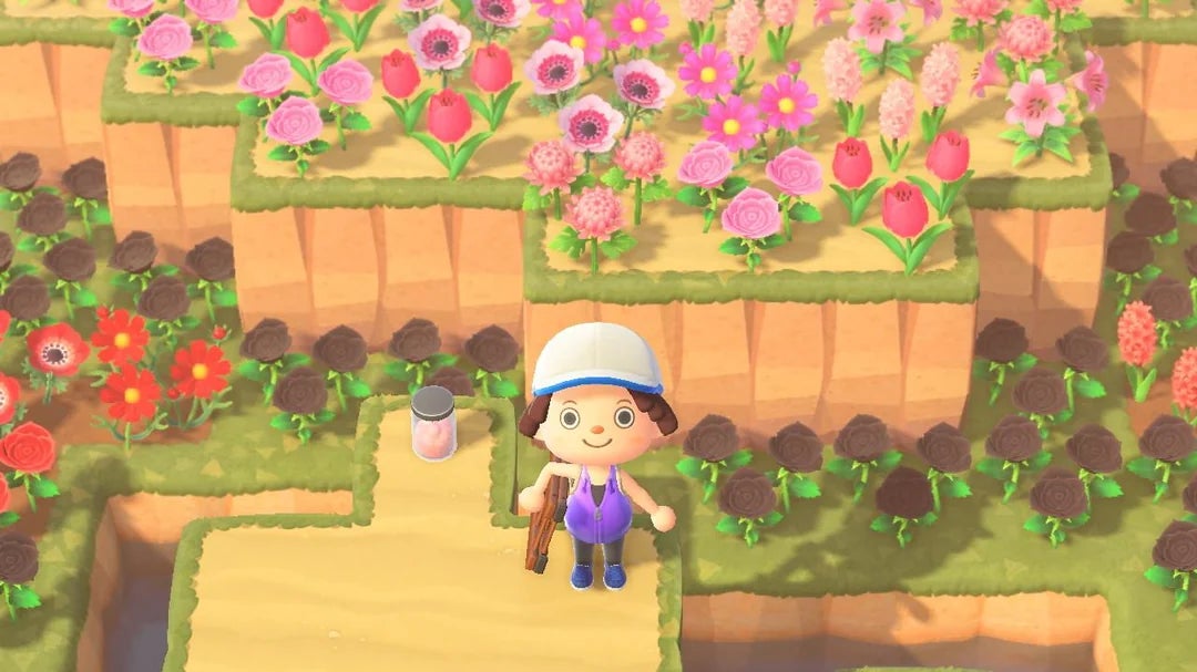 A smiling villager in Animal Crossing