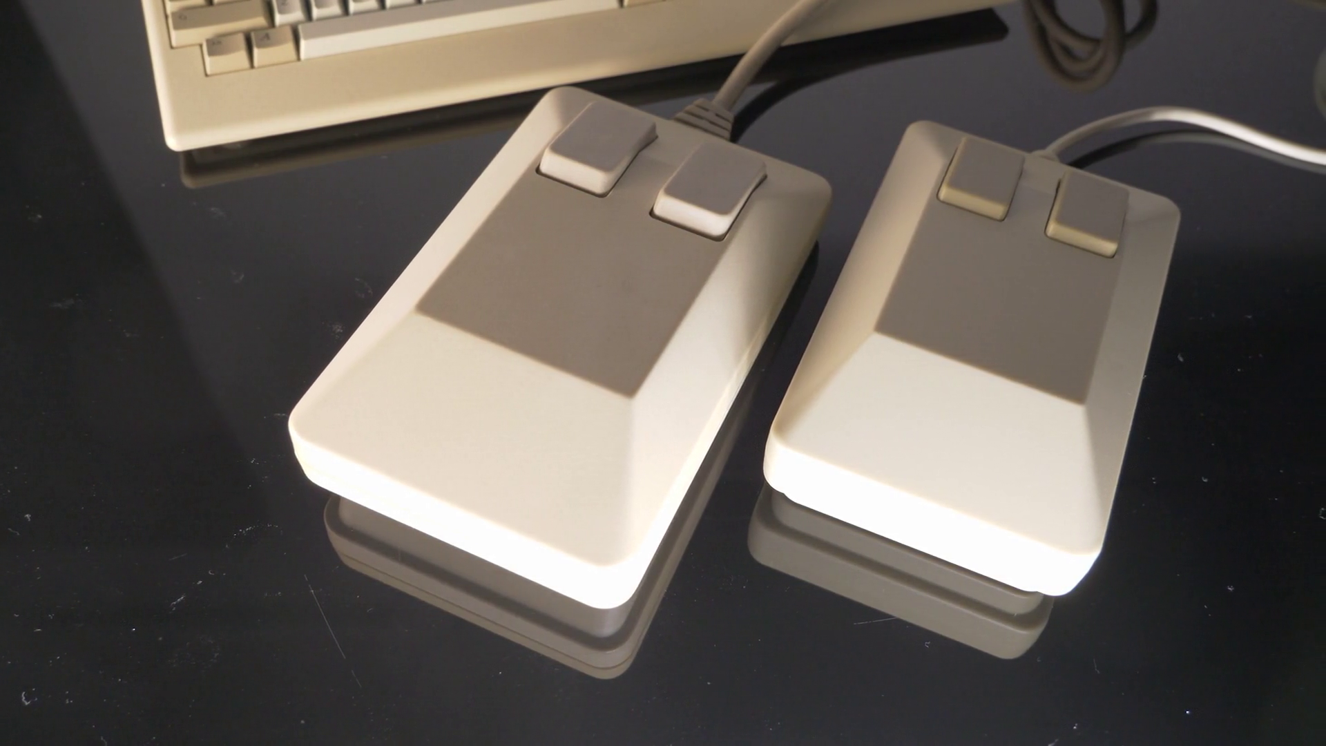 The A500 Mini shown here is a tiny version of the original Commodore Amiga 500.