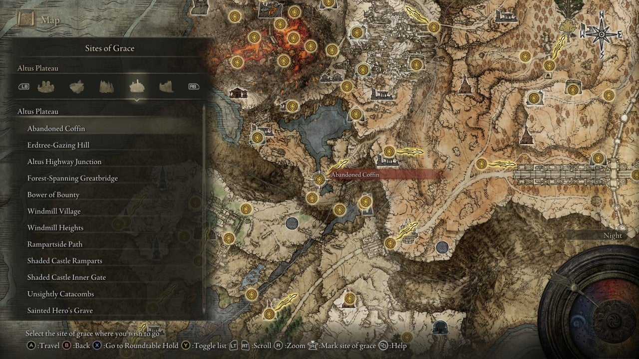 Abandoned Coffin Grace in Elden Ring