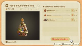 Animal Crossing - Acorns and pine cones: How to get acorns and pine cones, including the acorn DIY recipes in New Horizons explained