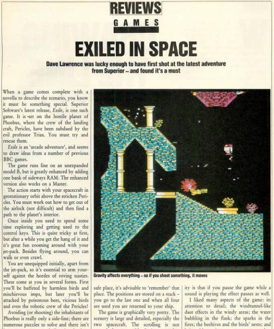 The review of Exile from Acorn User