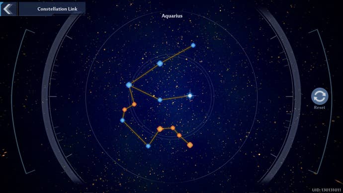 Aquarius constellation solution in Tower of Fantasy