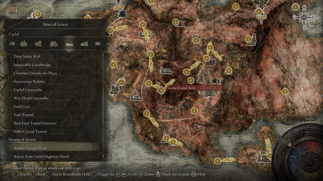 Aeonia Swamp Shore in Elden Ring