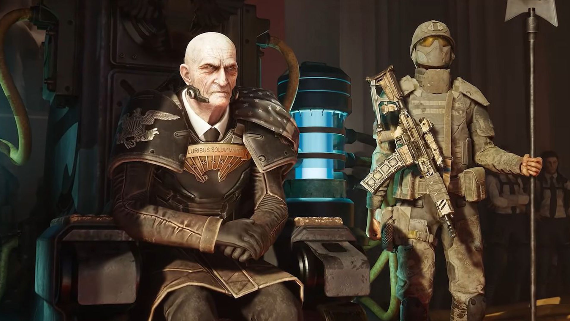 An ancient sits on his throne in Afterworld