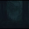 Alan Wake 2 concept art showing a moody forest at night.