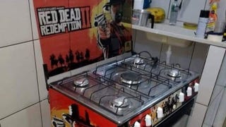 Alguém colocou uma skin de Red Dead Redemption 2 num fogão