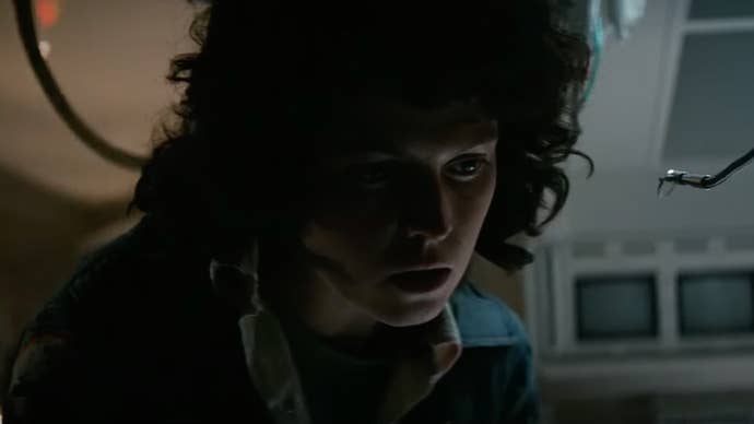 Sigourney Weaver as the sci-fi horror heroine Ellen Ripley in the first Alien movie.