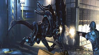 A Xenomorph gets shot in the face in these Aliens: Colonial Marines screens