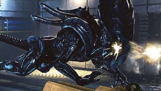 A Xenomorph gets shot in the face in these Aliens: Colonial Marines screens