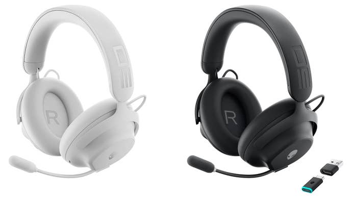 alienware pro gaming headset in white and black