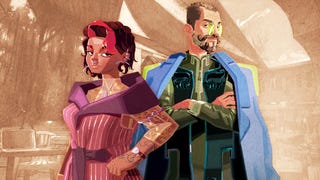 Artwork for All Rise's first chapter, The Murdered River, showing two characters