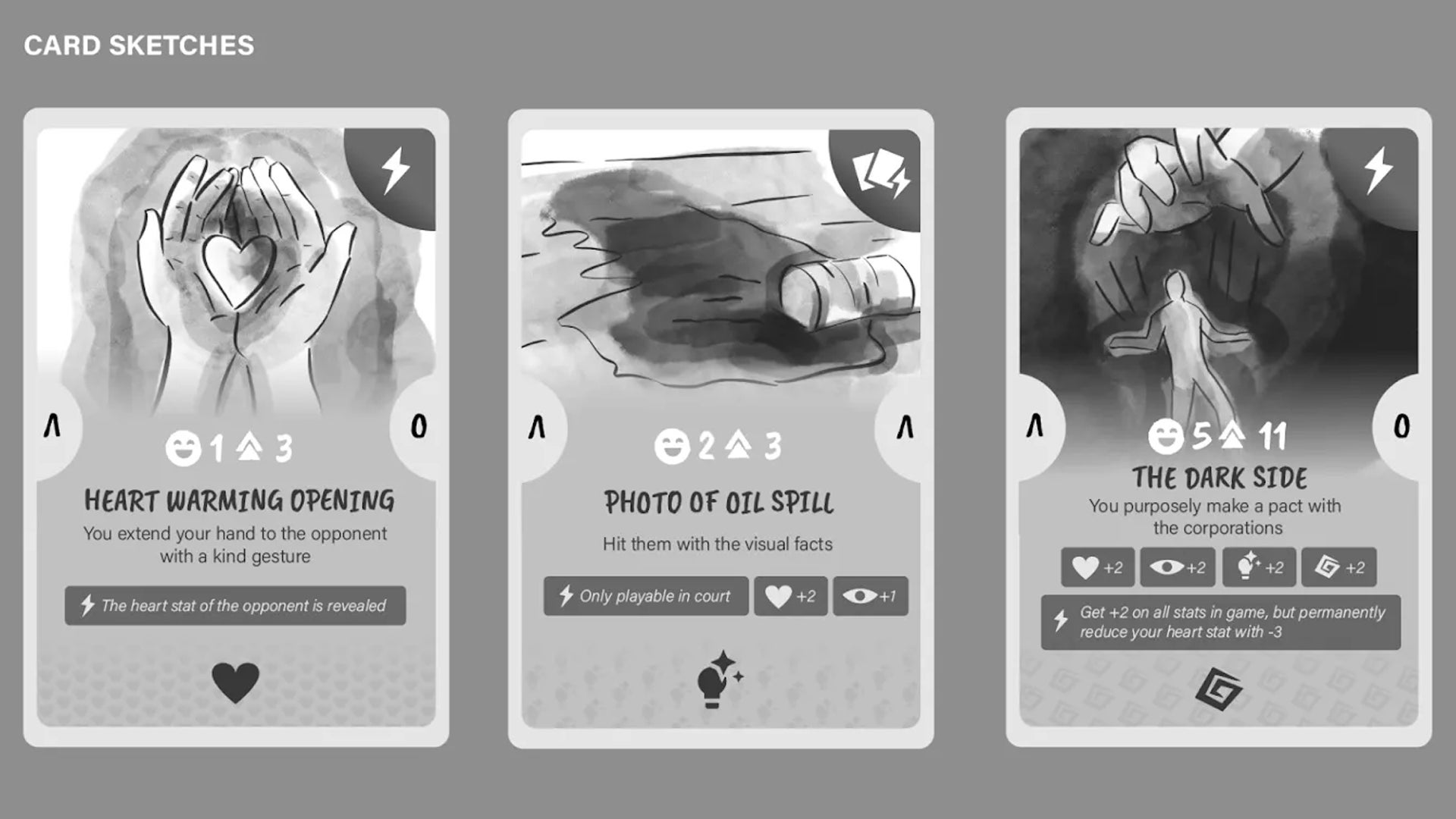 Card sketches for three of All Rise's cards - 4